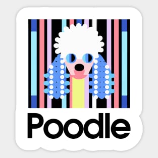 Poodle 70s Dog Owner Vintage Funny Retro Poodle Sticker